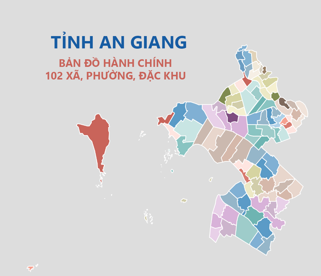 Bản đồ hành chính xã, phường, đặc khu